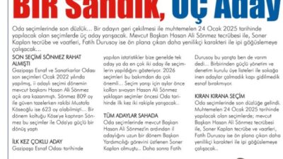 Gazipaşa Esnaf Odası seçimlerine ramak kala adaylar arasındaki yarış adeta