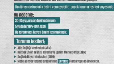 İlçe Sağlık Müdürü Eşşe Çelik, Serviks (rahim ağzı) Kanseri Farkındalık