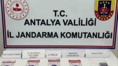 Antalya İl Jandarma Komutanlığı ekiplerince uyuşturucuyla mücadele kapsamında Alanya ilçesinde