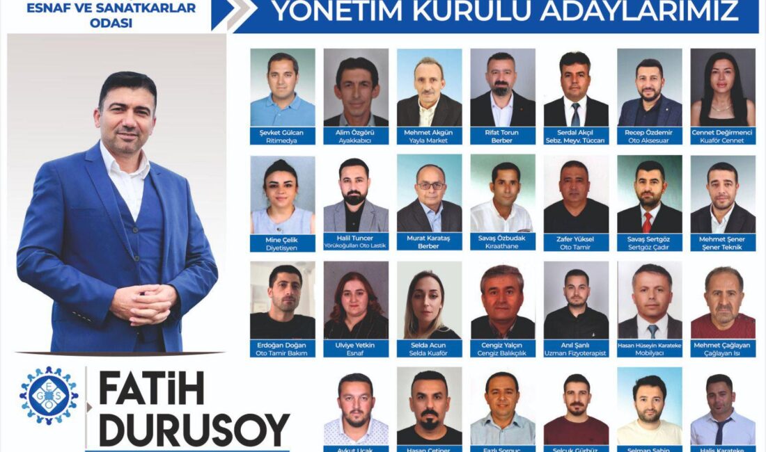 Gazipaşa Esnaf ve Sanatkarlar Odası Başkan Adayı Fatih Durusoy'un yönetimi