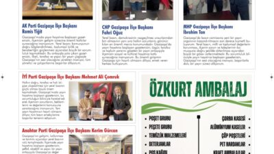 Yeni yılda yayın hayatına başlayan gazeteniz Gazipaşa Güneş Ailesine tebrik