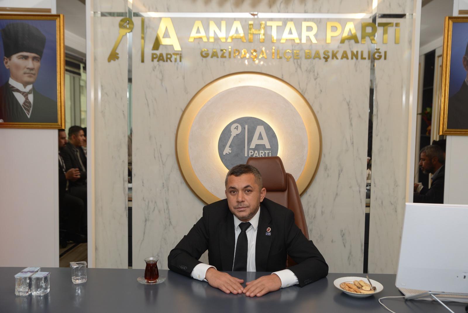 Anahtar Parti Gazipaşa İlçe Başkanı Kerim Gürcan, ilçemizde artan uyuşturucu